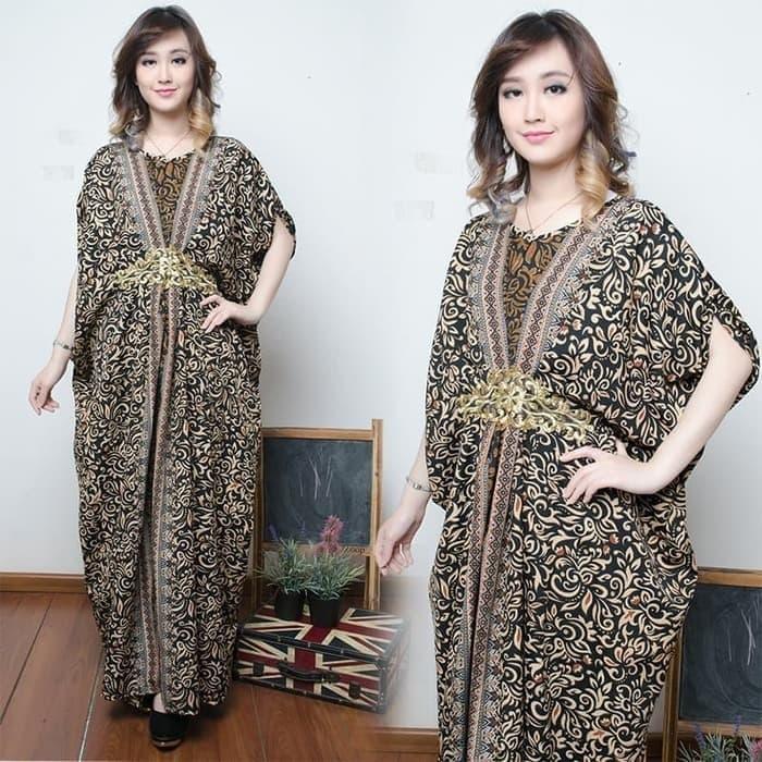 SALE Kaftan Maxi Dress Long Gamis Jumbo Busana Muslim Wanita Frila Bahan Katun Silk Aplikasi Bordir 