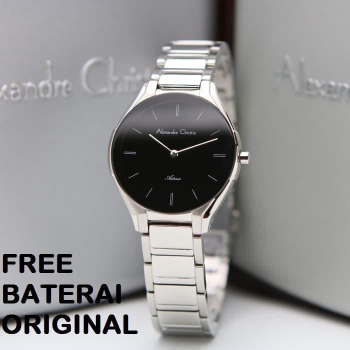 ALEXANDRE CHRISTIE AC 8610 AC8610 WANITA SILVER BLACK ORIGINAL