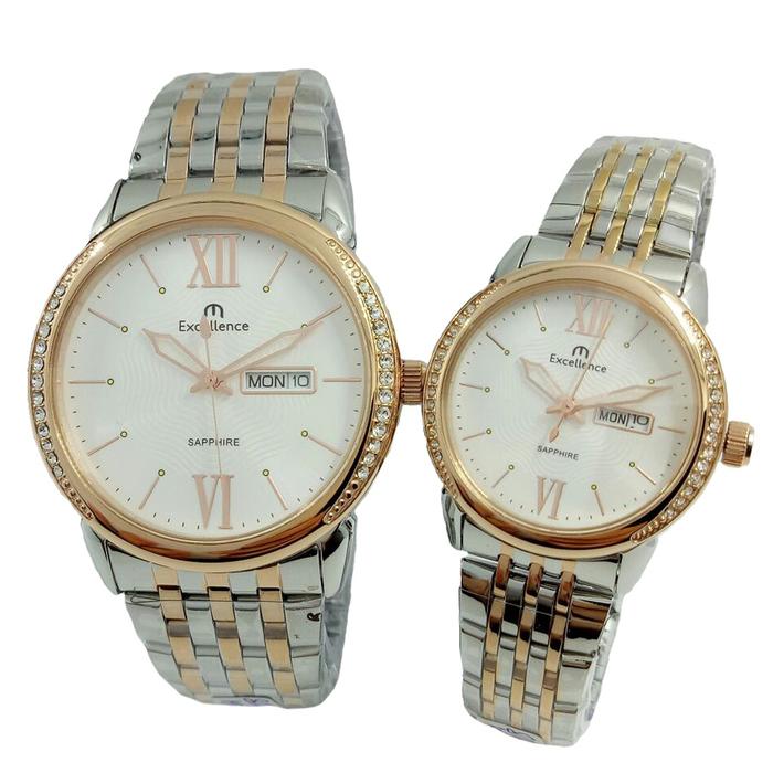 Excellence Jam Tangan Formal Couple 8121 - Quartz Analog