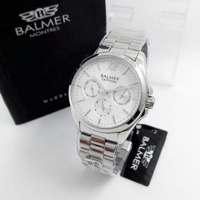 Balmer Jam Tangan Formal Wanita Murah 7968 Silver - All Stainless