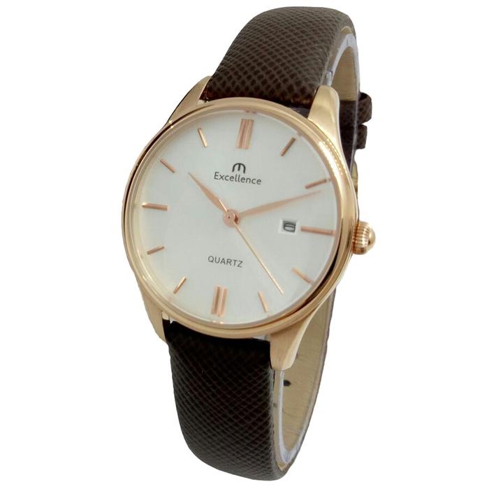 Excellence 8115 Jam Tangan Kasual Wanita Murah - Tali Kulit - Quartz