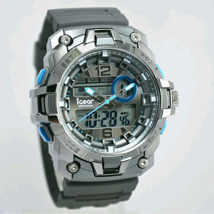 iGear Jam Tangan Sport Pria Murah I57-1988 - Dual Time Movement