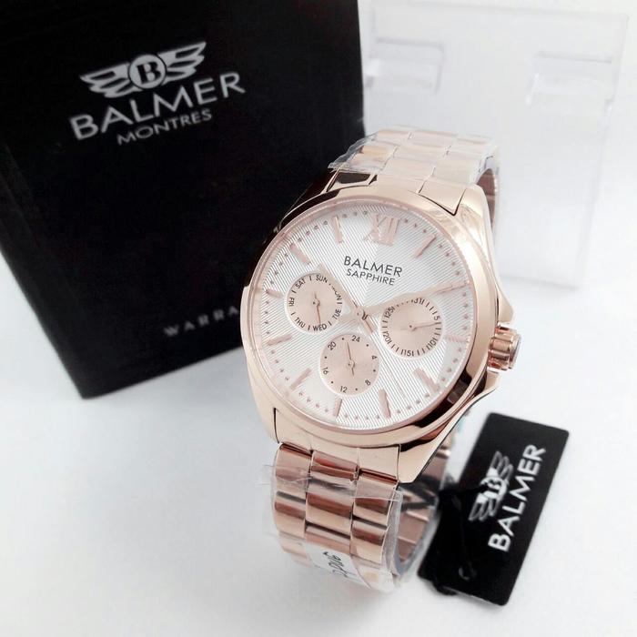 Balmer Jam Tangan Formal Wanita Murah 7968 Rose Gold White