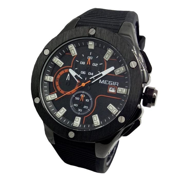 Megir 2051 Jam Tangan Formal Pria Murah - Anti Air - Chrono Aktif