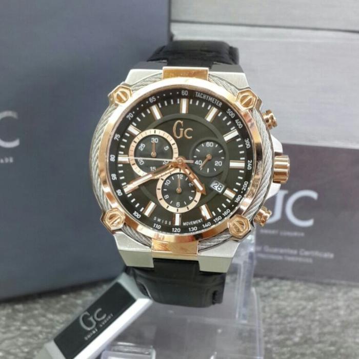 GC Jam Tangan Formal Pria Murah Y24005G2 - Tali Kulit - Quartz - Ori