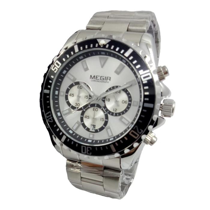Megir 2064 Jam Tangan Formal Pria Murah - Anti Air - Chrono Aktif