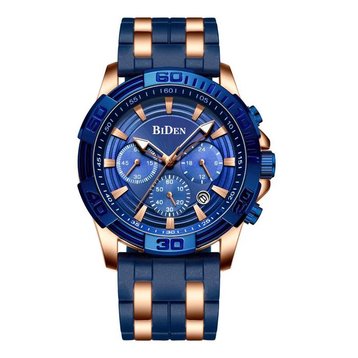 Biden 0157 Jam Tangan Formal Pria Murah Anti Air - Rubber Strap - Ori