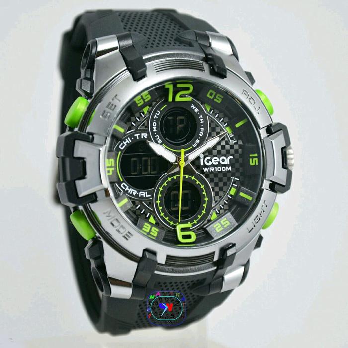 iGear Jam Tangan Sport Pria Murah I56-1998 - Dual Time Movement