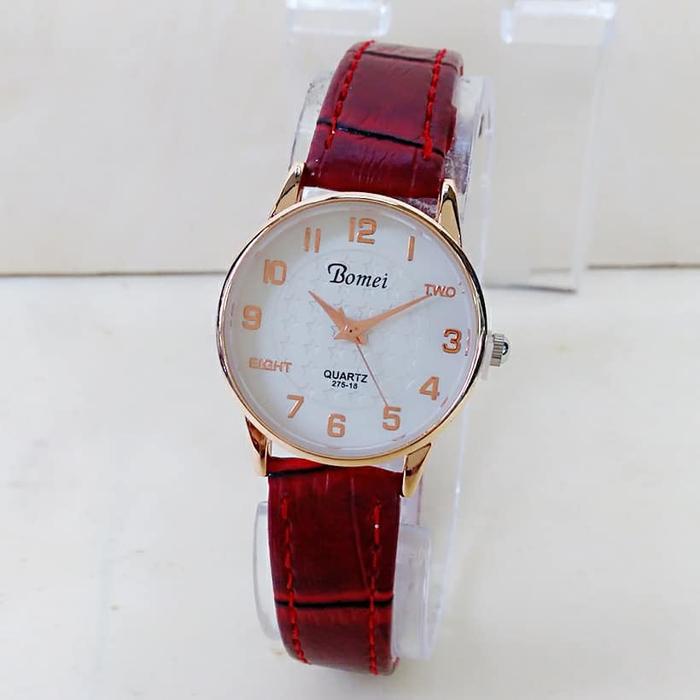 Bomei 275-16 Jam Tangan Kasual Wanita Murah - Tali Kulit - Quartz