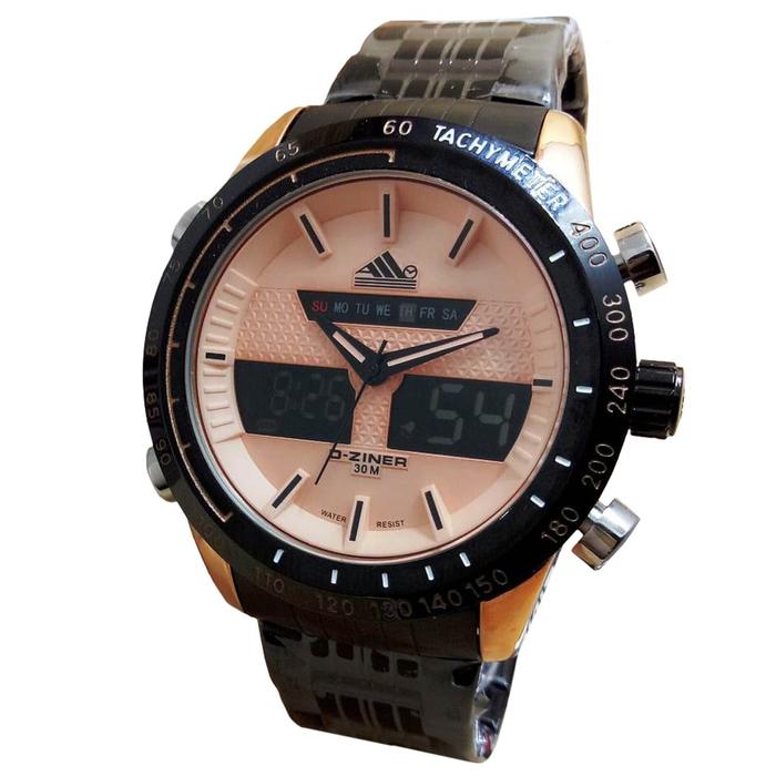 Dziner 8169 Jam Tangan Formal Pria Murah Anti Air - Tali Karet - Ori