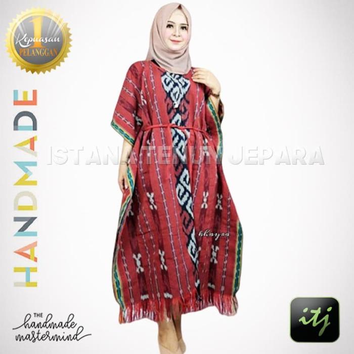Long dress / Kaftan Tenun Blanket Etnik Motif Toraja