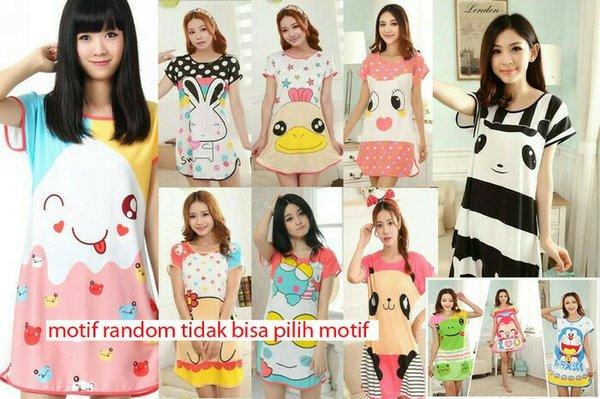 Dasteer Remaja - Daster Wanita - Daster Kartun Korea