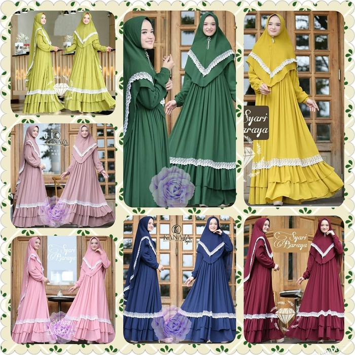 Gamis Syari Bergo Renda BaRaya