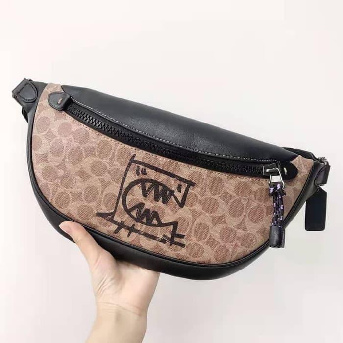 Coach x Rexy monster Waistbag Tas Selempang Pria Coach bag Authentic