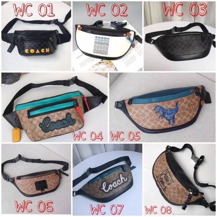 Coach Waistbag Tas Selempang Waist bag Pria Wanita Coach Authentic