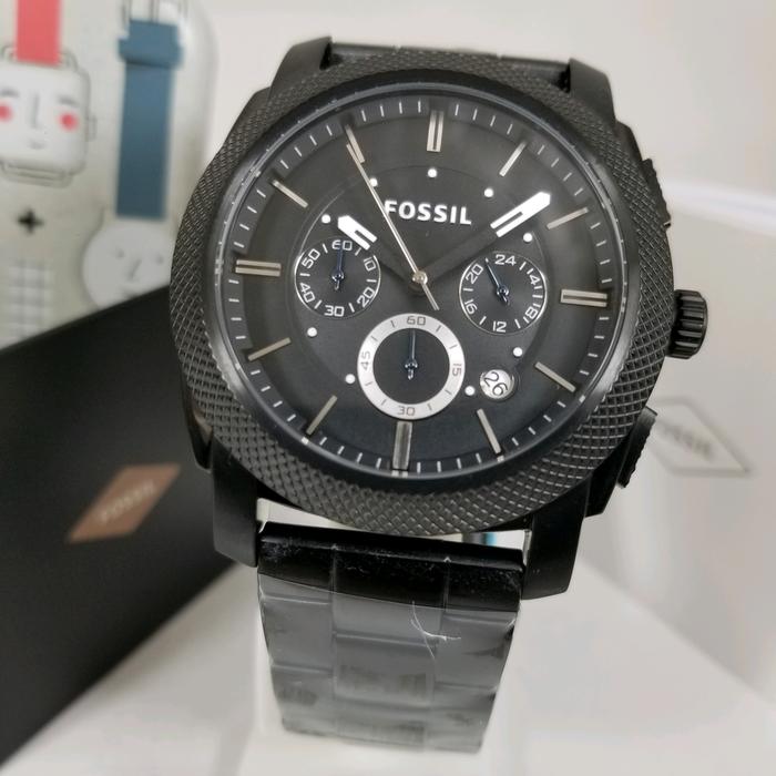 Jam Pria Merek Fossil FS 4552 & FS4552 Black Steel Original 4.4cm