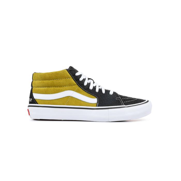 Vans Sk8-Mid Pro x Supreme “Corduroy Croc” (Yellow/Black)