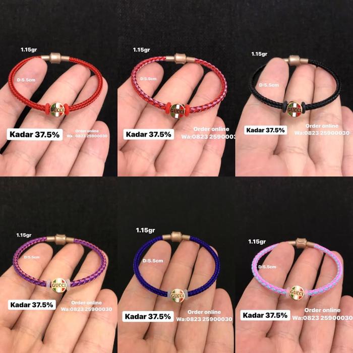 gelang tali emas asli kadar stw 375 37.5% / toko emas 6