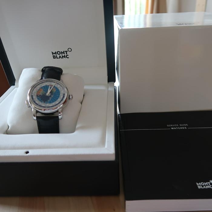 Jam Tangan Montblanc Orbis Terrarum 4810 World Timer Automatic Watch