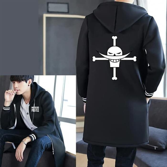 Jaket Anime Jubah Whitebeard Pirates Shirohige
