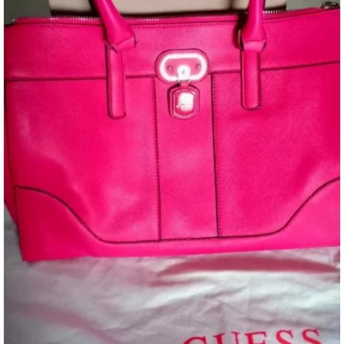preloved tas guess original warna pink