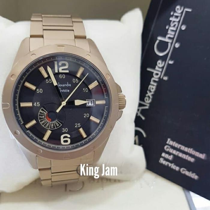 Jam Tangan Pria Alexandre Christie AC 6536 Original Brown