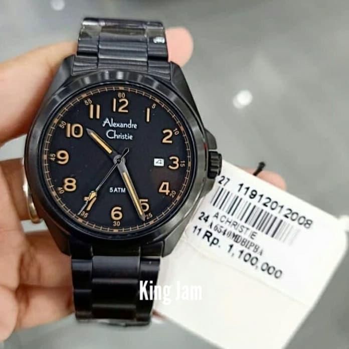 Jam Tangan Pria Alexandre Christie AC 6540 Original Black