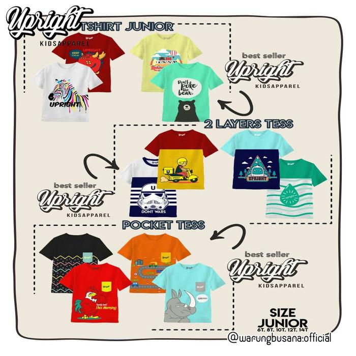 Kaos Anak Junior by Upright (size 6-14)