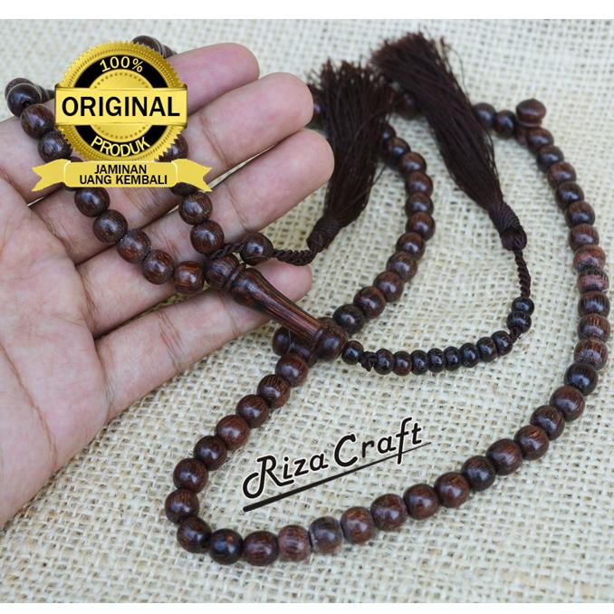 Tasbih Kayu Galih Asem ASLI Hitam Bertuah Kualitas Super 99 Butir