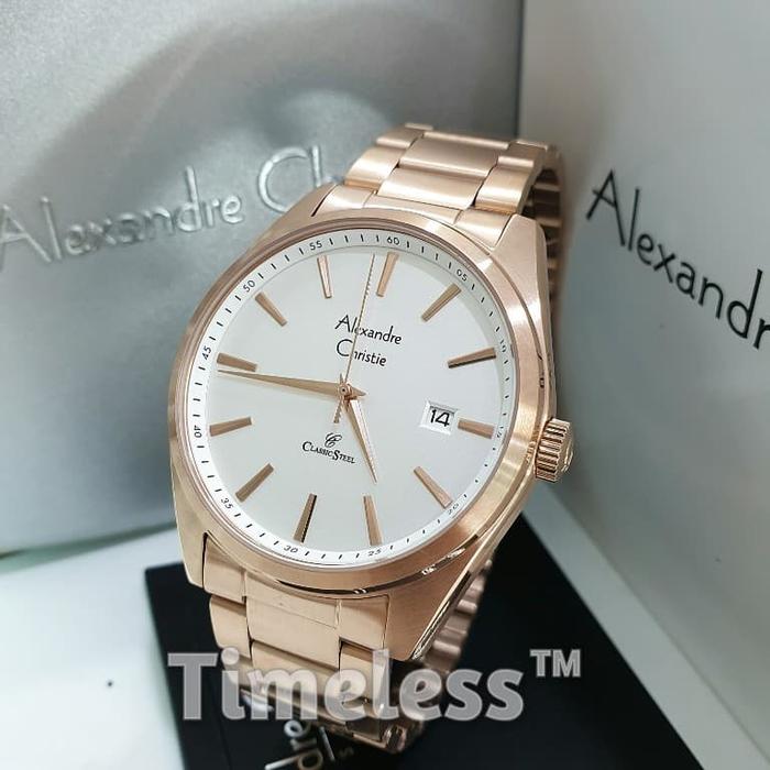 jam tangan pria alexandre christie ac 8617 MD Rosegold