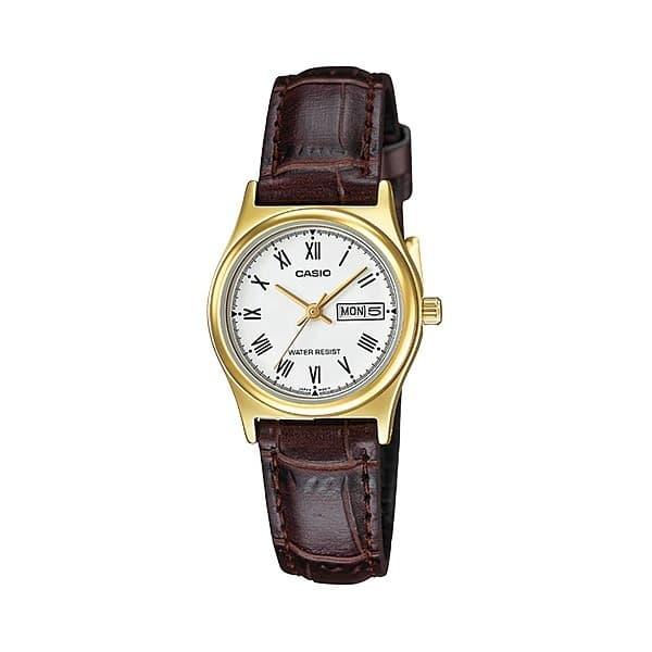JAM TANGAN CASIO RANTAI WANITA ANALOG ORI LTP-V006GL-7B GARANSI 1TH