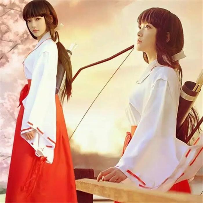 FULLSET +WIG COSTUME COSPLAY KIKYO / YUKATA / MIKO