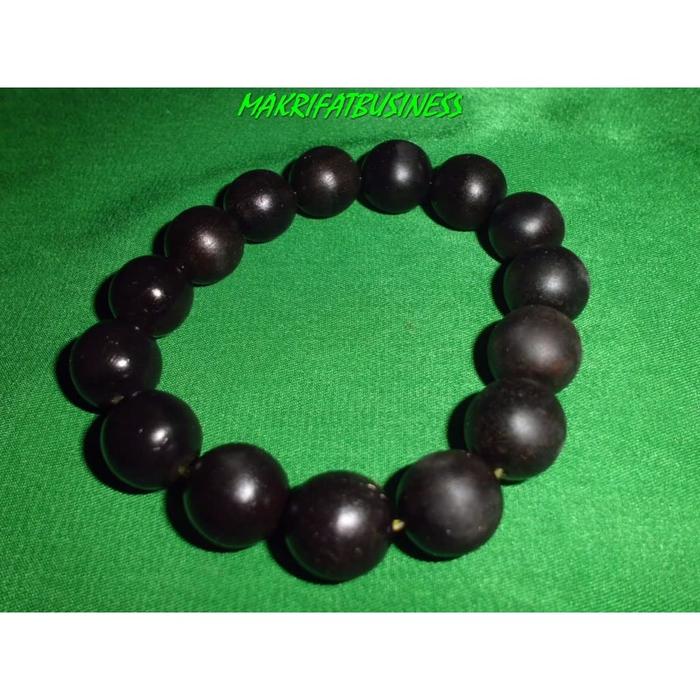 Gelang kayu akar nagasari hitam ukuran 15 mm by to makrifatbusiness