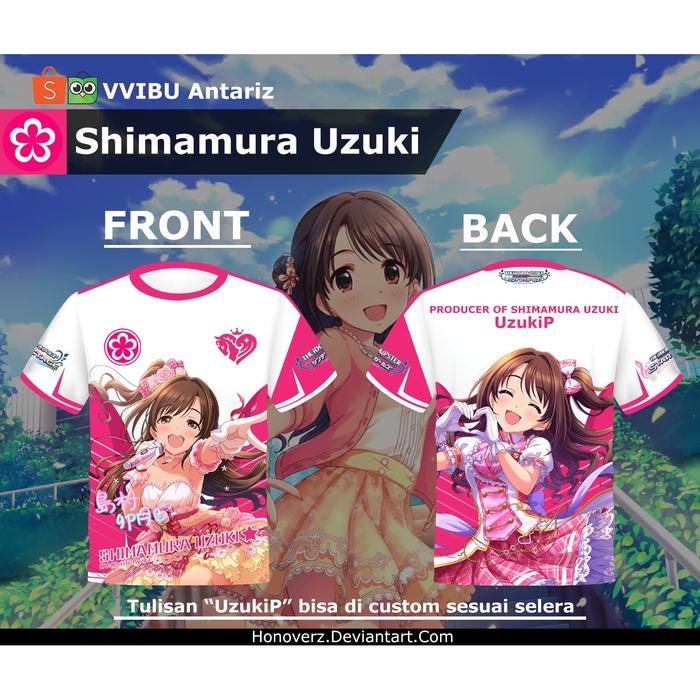 Kaos Jersey Shimamura Uzuki The Idolm@ster Cinderella Girls