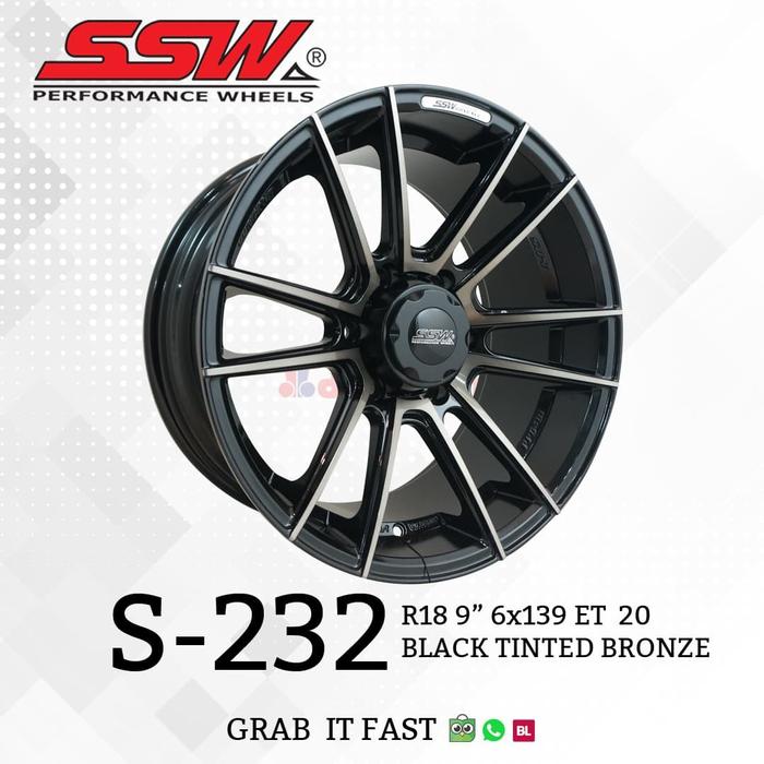 PROMO Velg R18 Super Concave SSW S-232 6x139 pajero Fortuner Hilux DC
