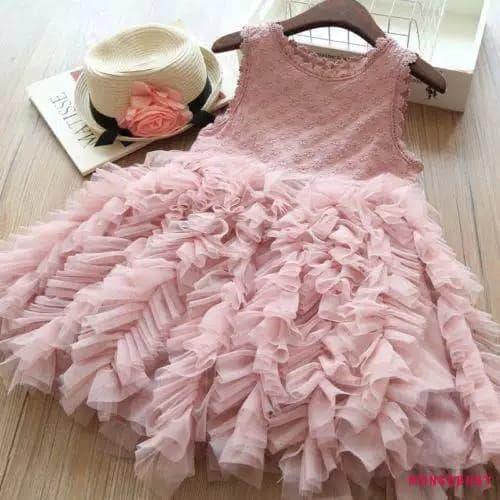 DRESS/ BALL GOWN ANAK PEREMPUAN TUTU RUFFLE IMPORT