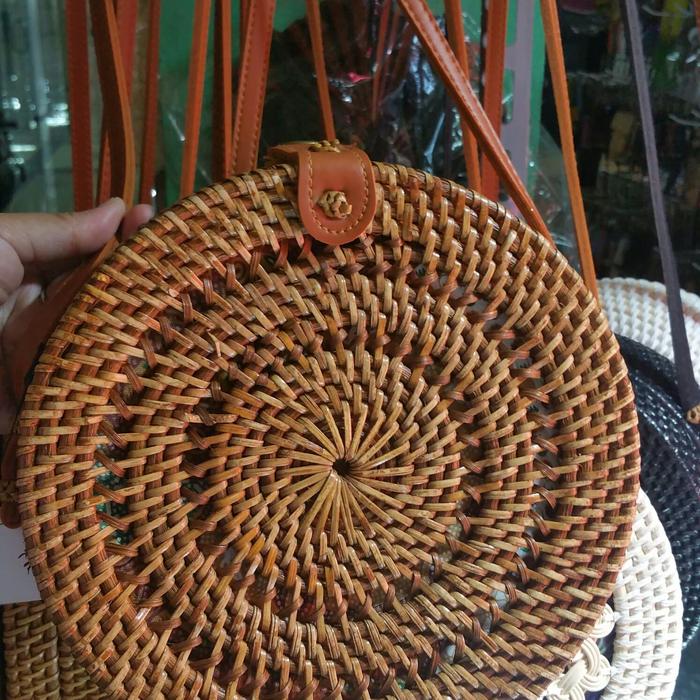 tas rotan ulir / tas rotan bali / tas rotan lombok