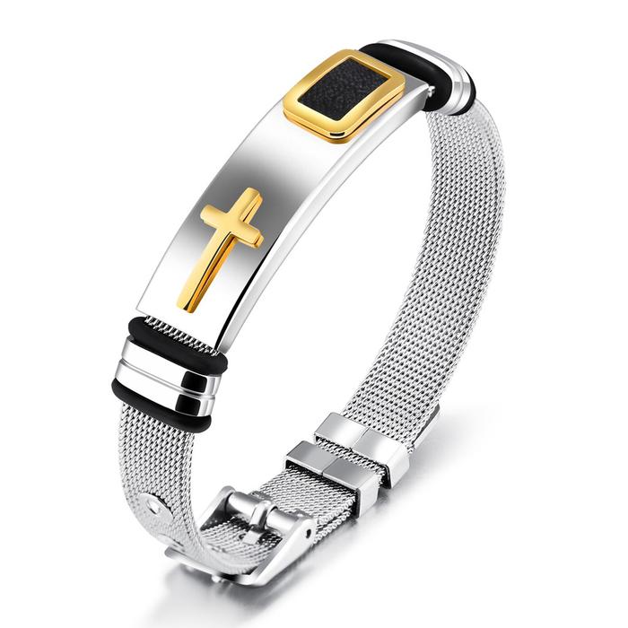 Gelang stainless steel bentuk salip untuk pria Stainless Steel Gelang