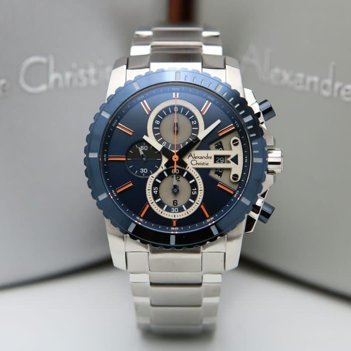 Alexandre Christie 6532MC / AC6532 Silver Blue Original & Garansi