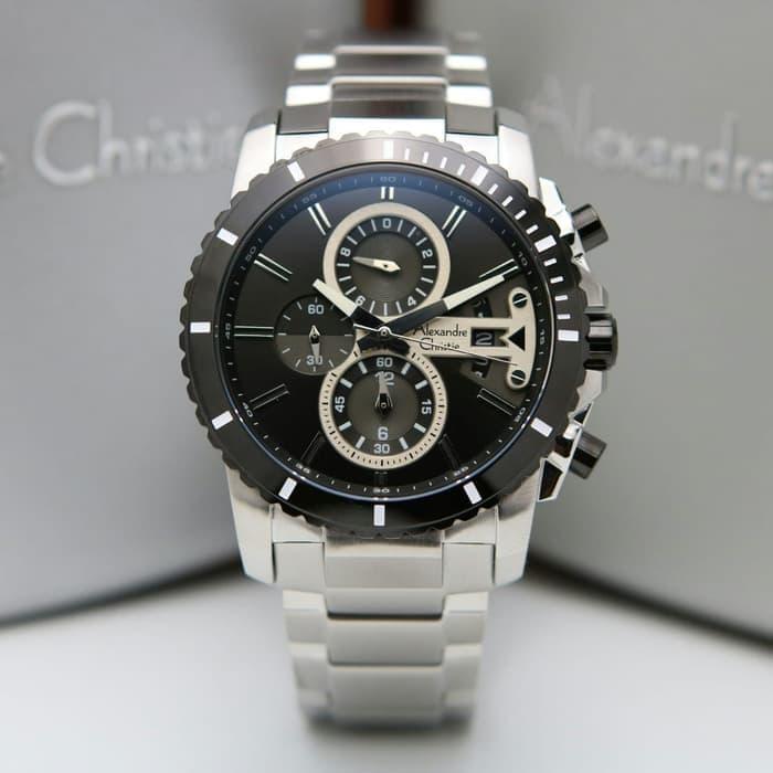 Alexandre Christie 6532MC / AC6532 Silver Black Original & Garansi