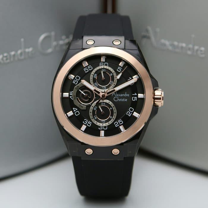 Alexandre Christie 6546MF / AC6546 Black Rosegold Original & Garansi