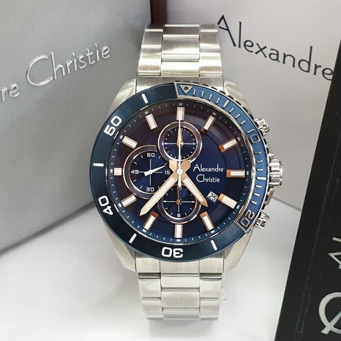 Alexandre Christie 6543MC / AC6543 Silver Blue Original & Garansi