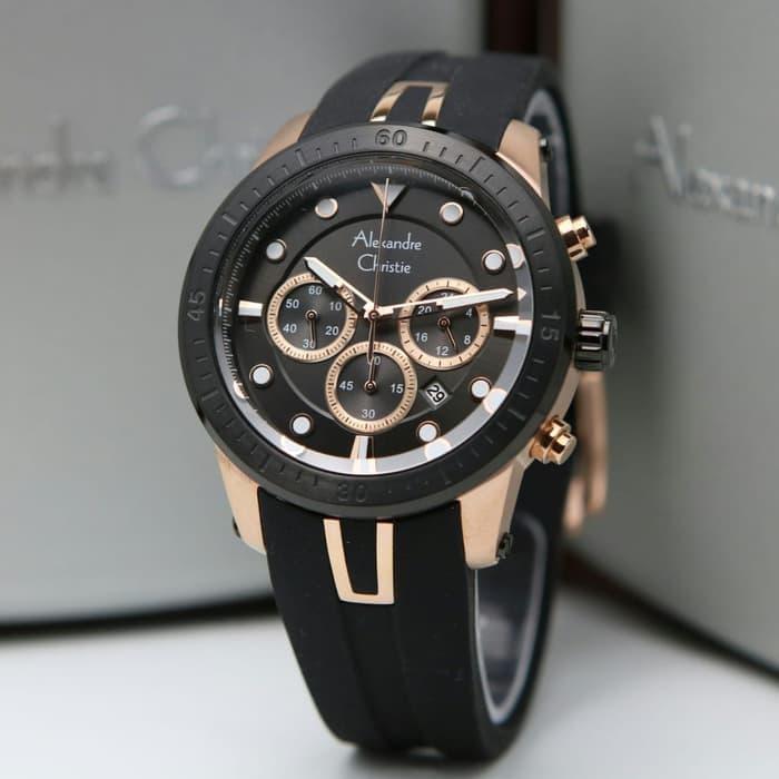 Alexandre Christie 6533MC / AC6533 Black Rosegold Original & Garansi