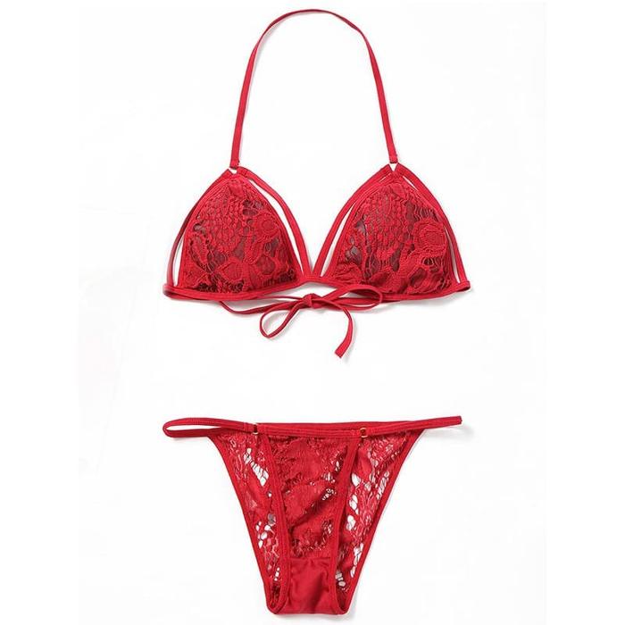 bra Sexy lingerie bra gstring set bikini Renda transparan Thong B053