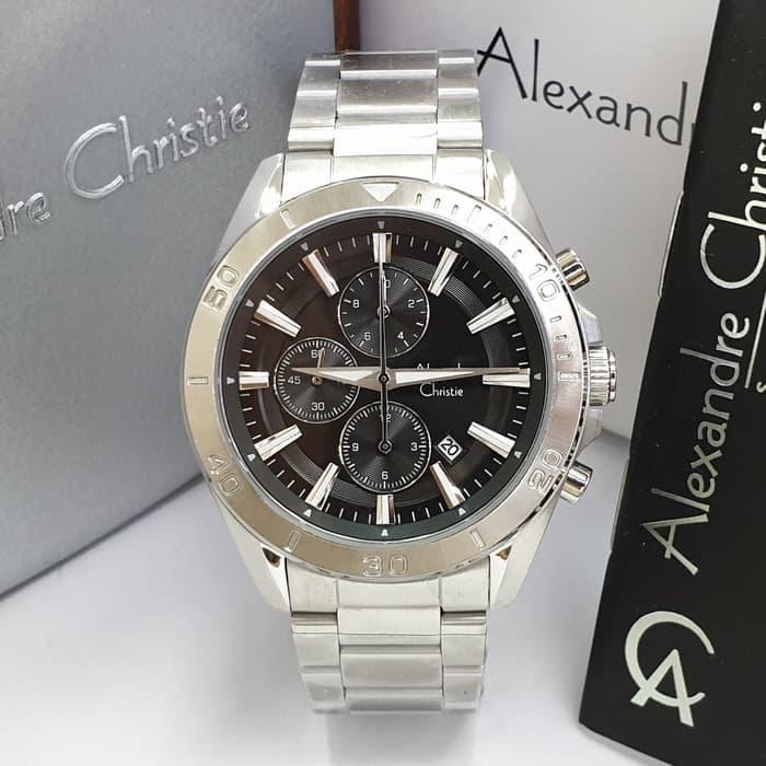 Alexandre Christie 6525MC / AC6525 Silver Black Original & Garansi