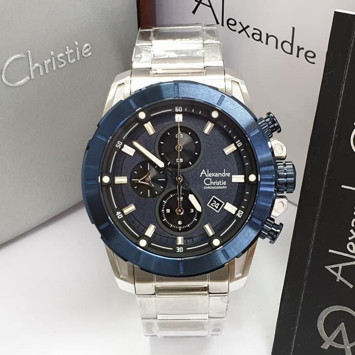 Alexandre Christie 6522MC / AC6522 Silver Blue Original & Garansi