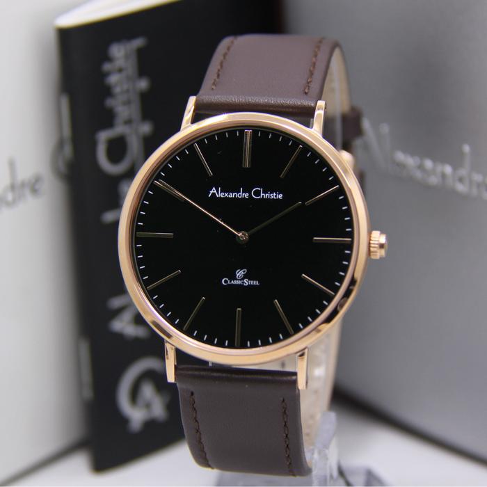 ALEXANDRE CHRISTIE 8625 PRIA ORIGINAL AC8625 JAM TANGAN KULIT COWOK