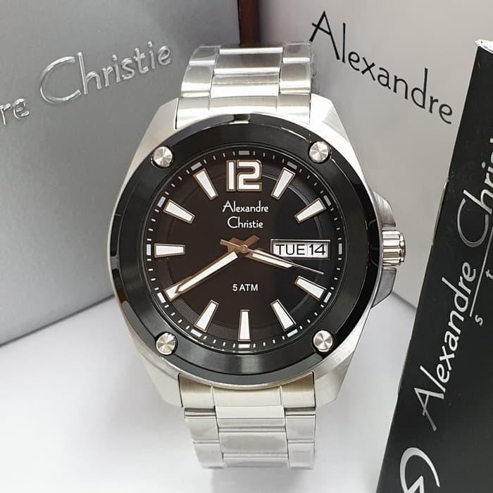 Alexandre Christie 8609ME / AC8609 Silver Black Original & Garansi