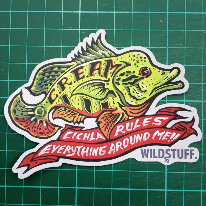 Sticker Wildstuff. - CREAM cichla peacock bass community