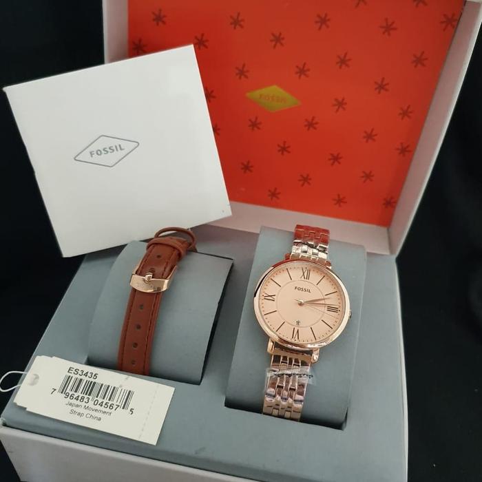 Jam Wanita Fossil ES 3435 & ES 3434 & ES 4100 Original Fullset Kulit